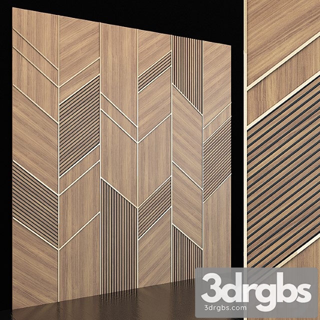 Wooden panels 02 3dsmax Download - thumbnail 1