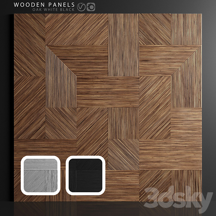 Wooden panels 3 3DS Max - thumbnail 1