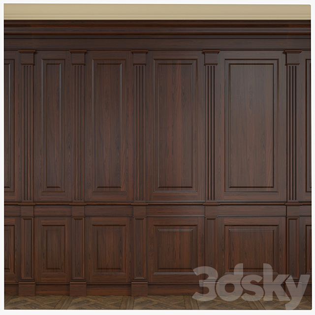 Wooden panels 3DSMax File - thumbnail 1