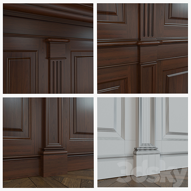 Wooden panels 3DSMax File - thumbnail 2