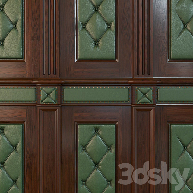 Wooden panels kozhey_02 3ds Max - thumbnail 2