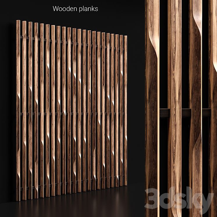 Wooden planks 3 3DS Max - thumbnail 1