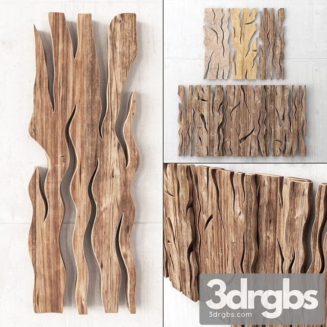 Wooden slab panels 3dsmax Download - thumbnail 1