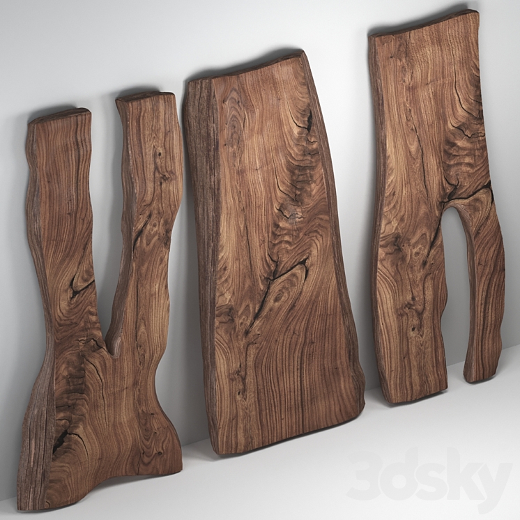 Wooden slabs 3DS Max - thumbnail 2