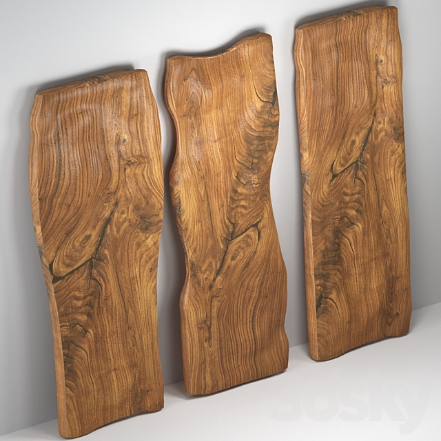 Wooden slabs 3DS Max Model - thumbnail 2