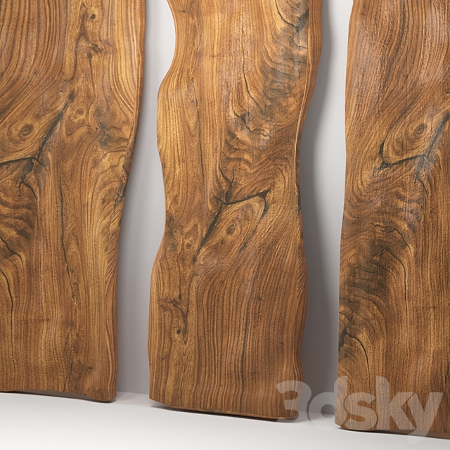 Wooden slabs 3DS Max Model - thumbnail 3