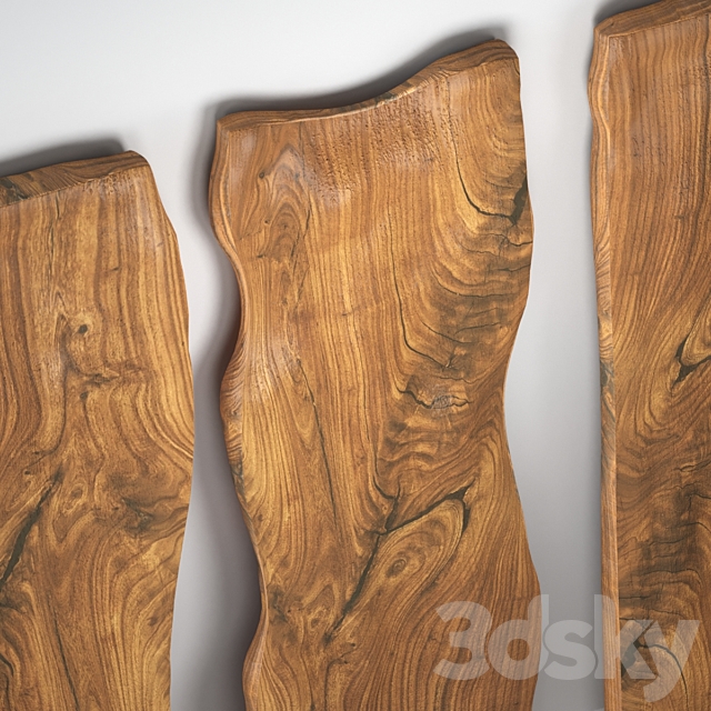 Wooden slabs 3DS Max Model - thumbnail 4