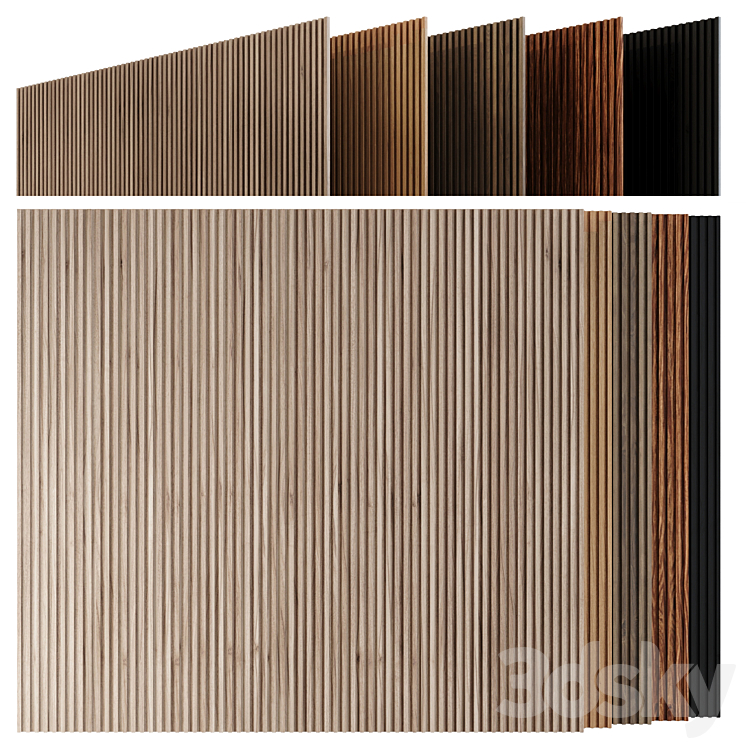 Wooden slats 3DS Max Model - thumbnail 1