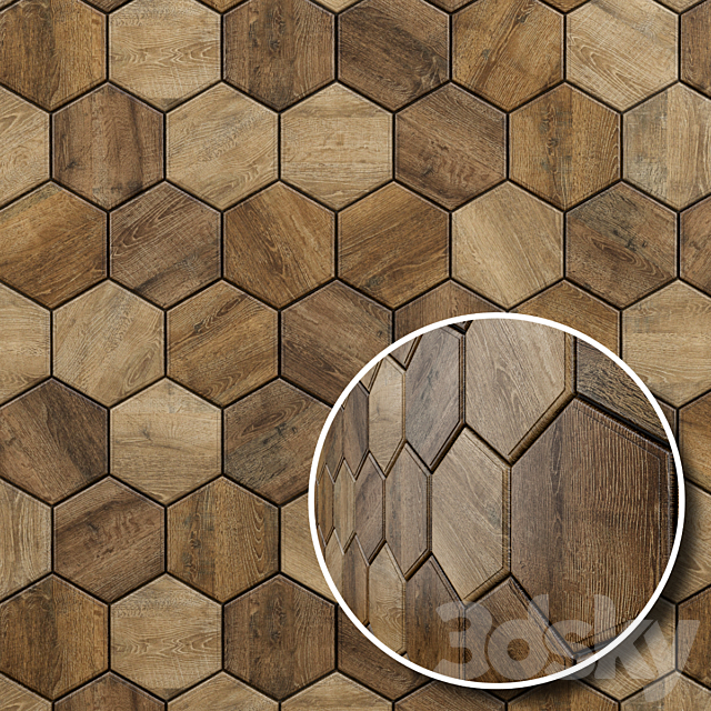 Wooden tiles from Karragach Design 3DSMax File - thumbnail 1