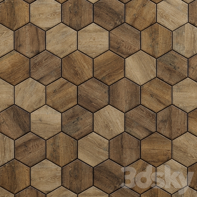 Wooden tiles from Karragach Design 3DSMax File - thumbnail 2