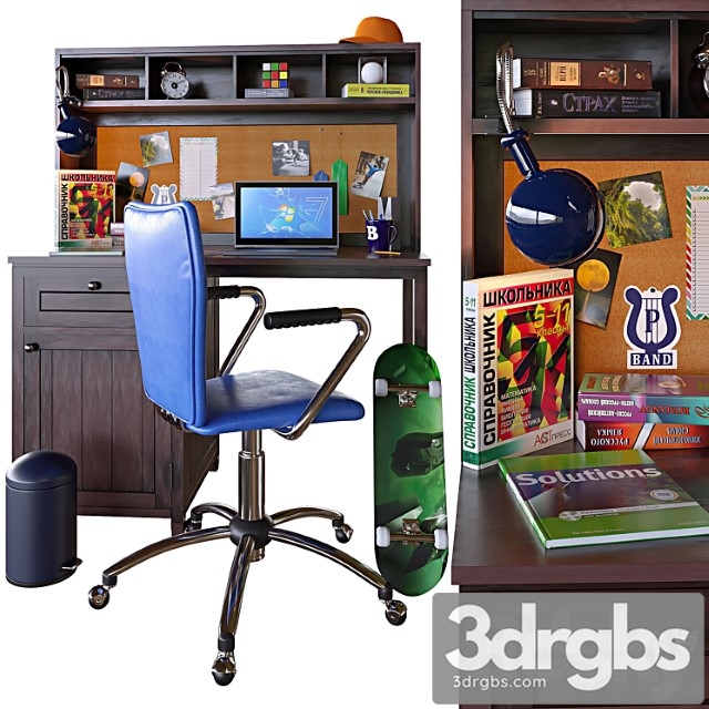 Workplace for a teenager 3dsmax Download - thumbnail 1