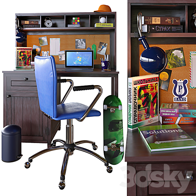 Workplace for a teenager 3DSMax File - thumbnail 1