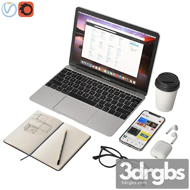 Workplace macbook 12 3dsmax Download - thumbnail 1