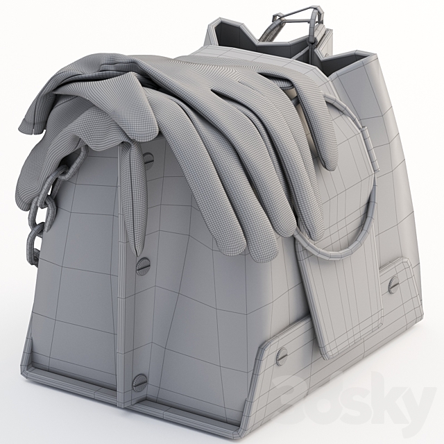 YUZEFI BLUE NAVY DELILA MINI BAG 3DSMax File - thumbnail 5