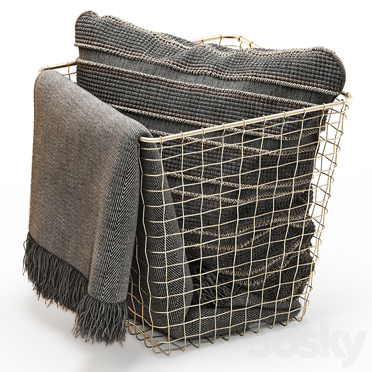 ZARA HOME basket 02 3DS Max - thumbnail 1