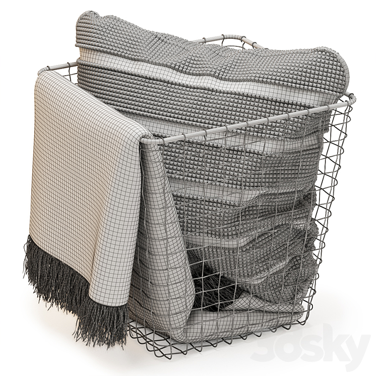 ZARA HOME basket 02 3DS Max - thumbnail 2