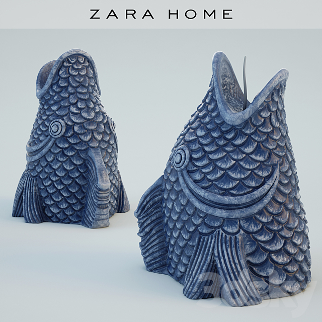 Zara home Candle Fish Candle 3DSMax File - thumbnail 1