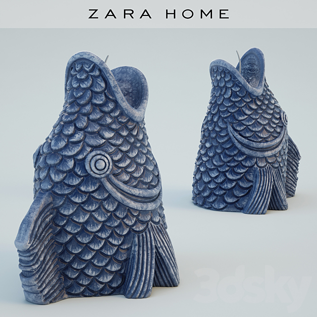 Zara home Candle Fish Candle 3DSMax File - thumbnail 2