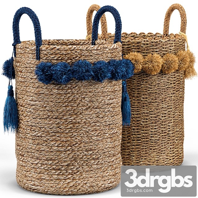 Big sur basket, tassel basket - thumbnail 1