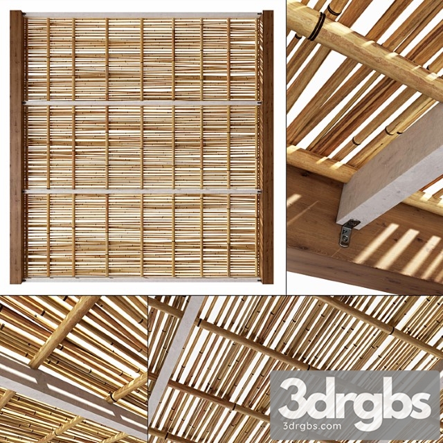 ceiling from bamboo branches decor number 21 - thumbnail 1