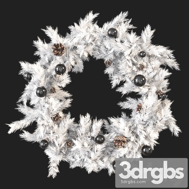 Christmas wreath with toys and pine cones - thumbnail 1