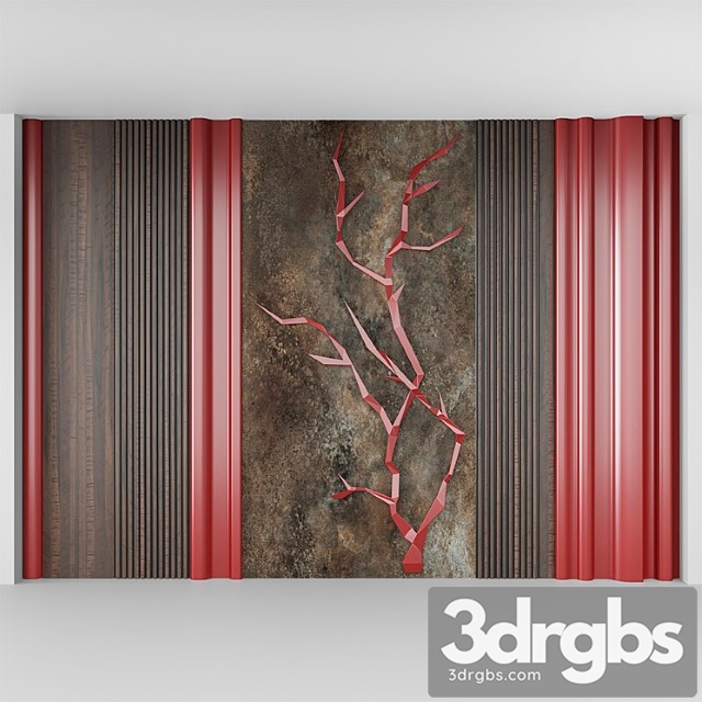 Decorative wall red - thumbnail 1