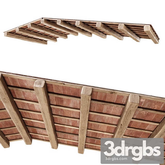 gable wooden ceiling - thumbnail 1