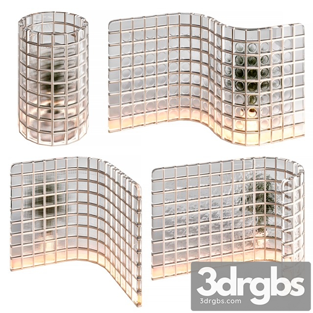 Glass blocks partition zig-zag - thumbnail 1