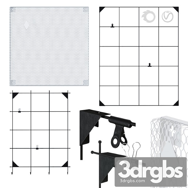 Ikea – lattices for notes and photographs on the wall (3 pcs.) - thumbnail 1