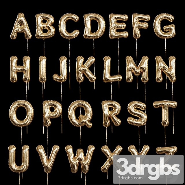 Inflatable foil balloons. english alphabet. - thumbnail 1