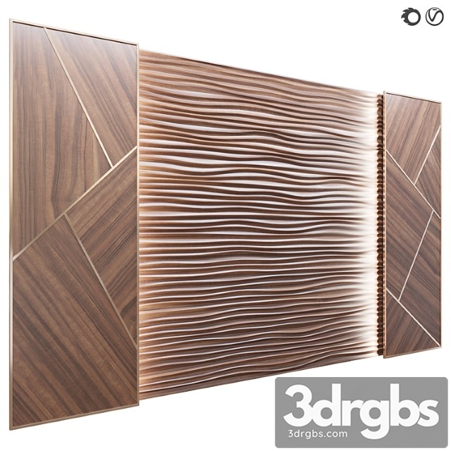 Panel decor wooden waves - thumbnail 1