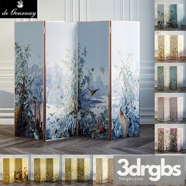 Screen covers with wallpaper de gournay - thumbnail 1