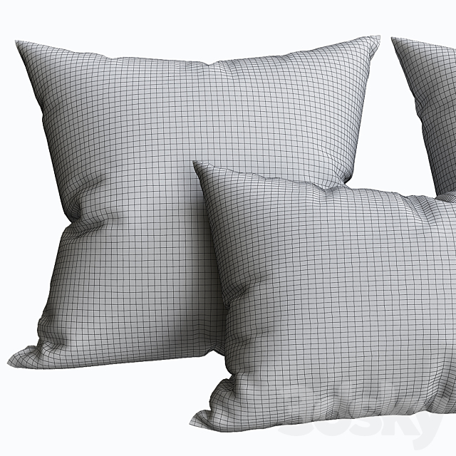 Art deco pillows 3ds Max - thumbnail 2