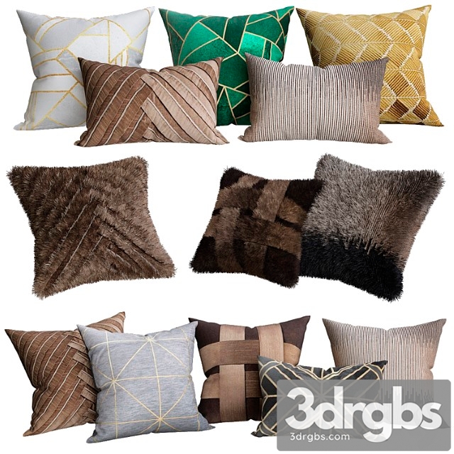 Art deco pillows 3dsmax Download - thumbnail 1