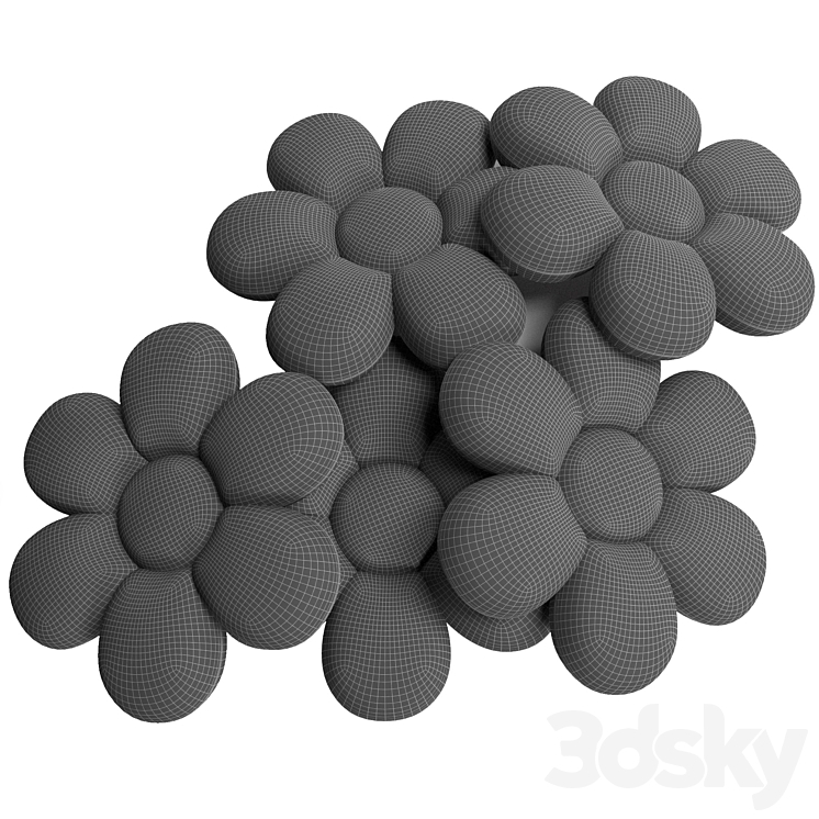 BESPORTBLE 1Pc Flower Floor Pillow 3DS Max - thumbnail 2