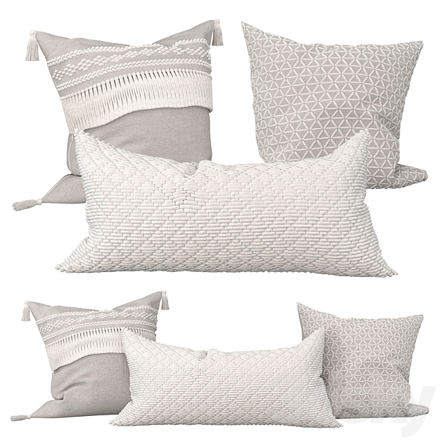 Bohemian cushions 01 3ds Max - thumbnail 1