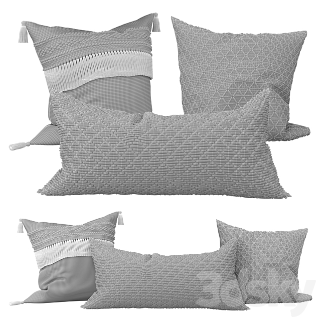 Bohemian cushions 01 3ds Max - thumbnail 2