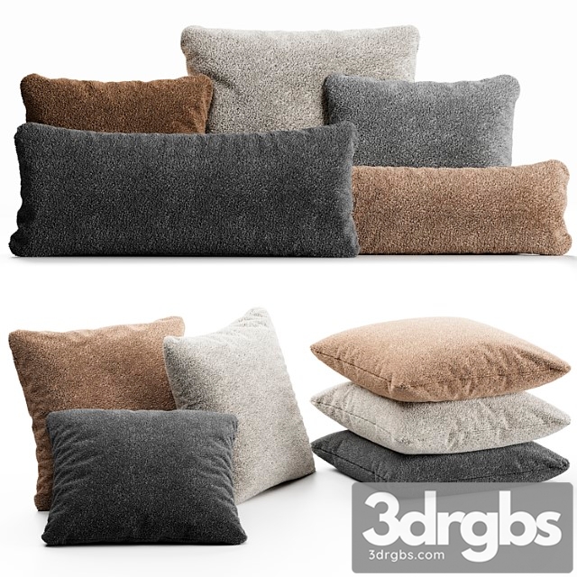 Boucle Pillow Set 3dsmax Download - thumbnail 1