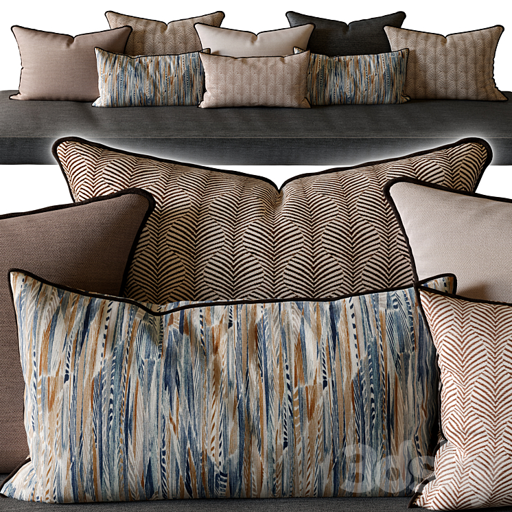 Casamance Cushions and mattresses 3DS Max Model - thumbnail 2