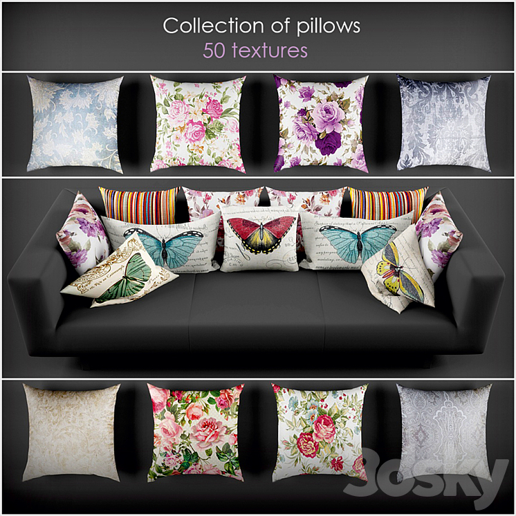 Collection of pillows 14 3DS Max - thumbnail 1