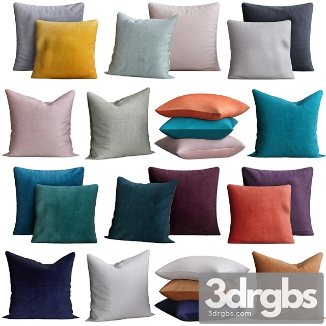 Cotton velvet cushion cover h & m 3dsmax Download - thumbnail 1