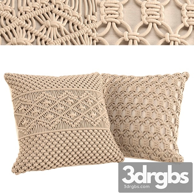 Cushion set 01 – macrame boho - thumbnail 1