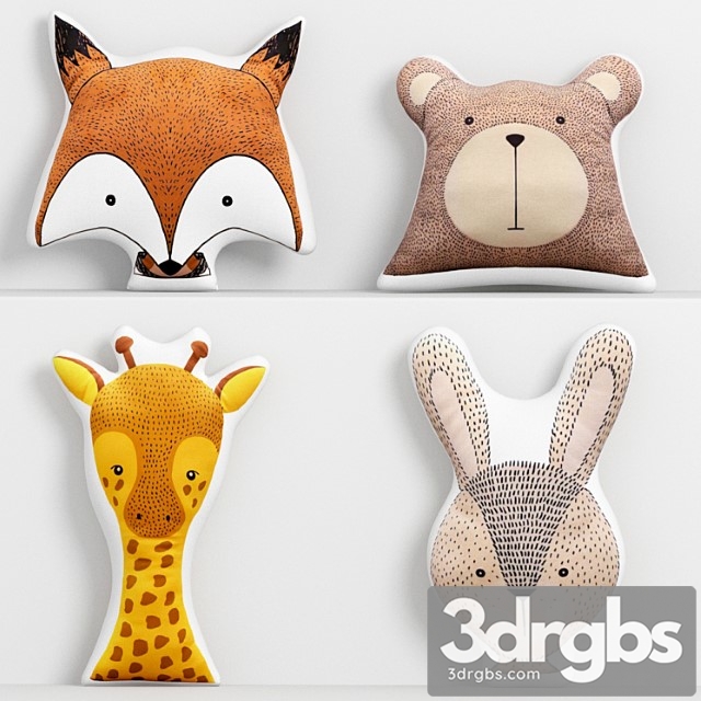 Cute pillows 3dsmax Download - thumbnail 1