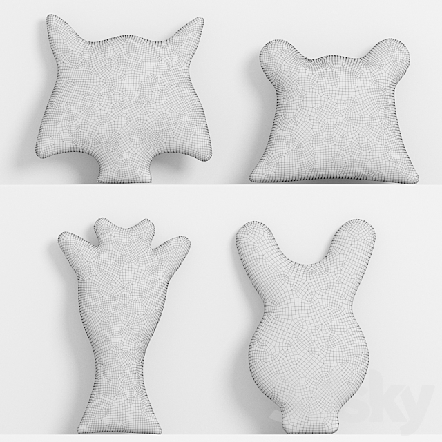 Cute pillows 3DSMax File - thumbnail 2