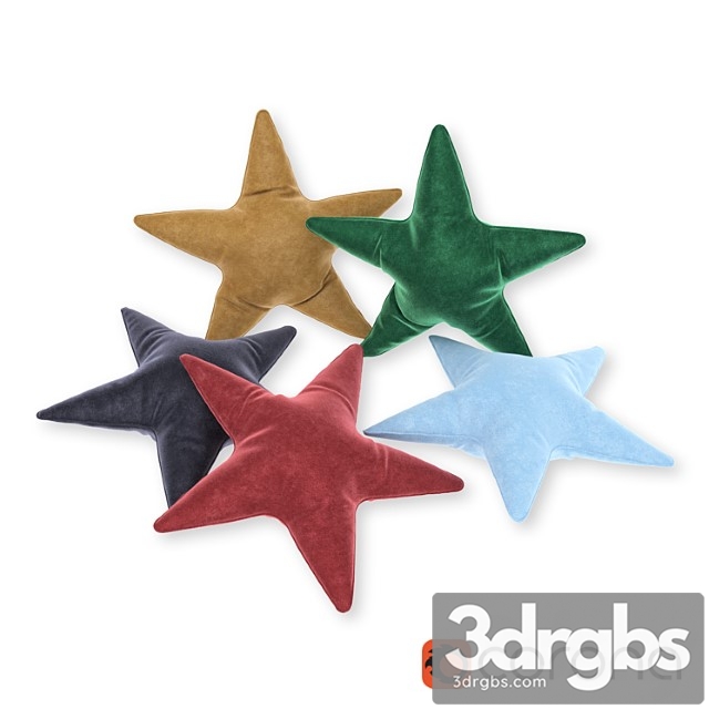 Decorative cushions-stars 3dsmax Download - thumbnail 1