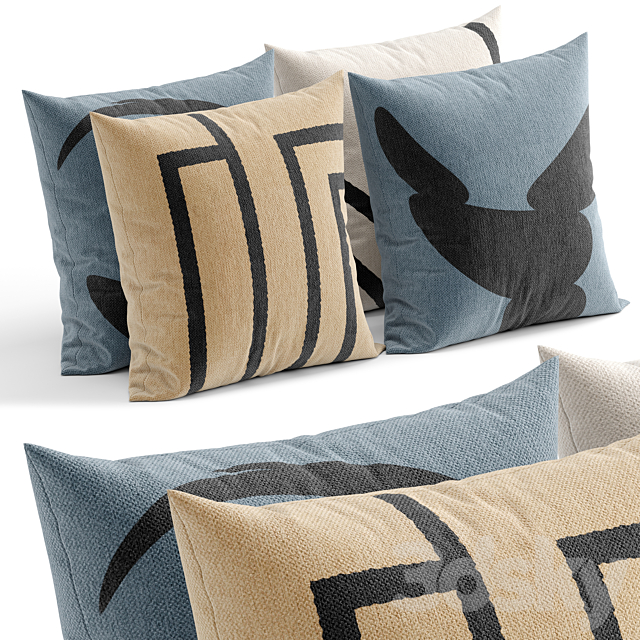 decorative pillow 13 3DS Max Model - thumbnail 2