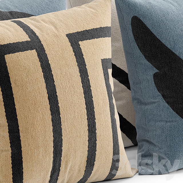 decorative pillow 13 3DS Max Model - thumbnail 5