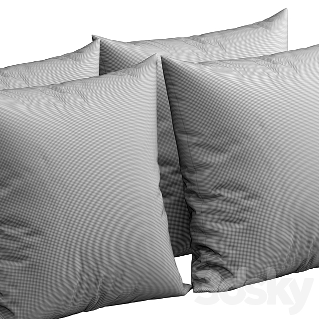 decorative pillow 13 3DS Max Model - thumbnail 6