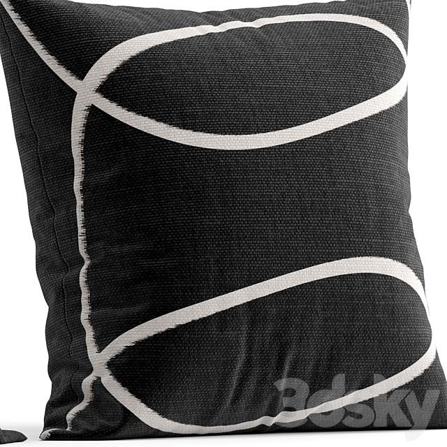 Decorative pillow 16 3ds Max - thumbnail 3