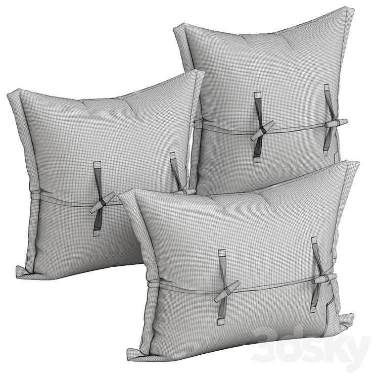 Decorative Pillow # 60 3DS Max Model - thumbnail 2